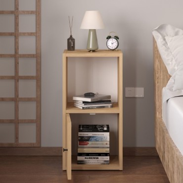 Κομοδίνο Vito Megapap χρώμα sapphire oak 34x30x66,4cm 1 τεμ.