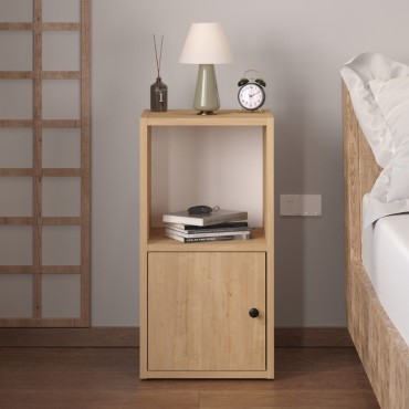 Κομοδίνο Vito Megapap χρώμα sapphire oak 34x30x66,4cm 1 τεμ.