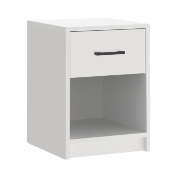 Κομοδίνο Scoty Megapap χρώμα λευκό 40,2x35,3x55cm 1 τεμ.