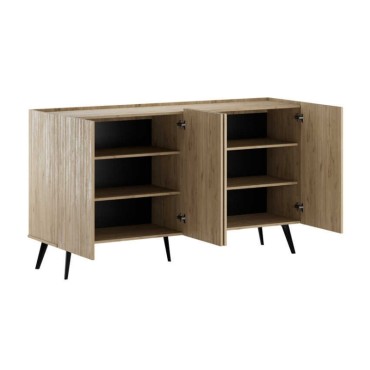 Μπουφές Luna Megapap χρώμα florida oak 180x43x100cm 1 τεμ.