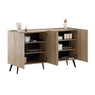 Μπουφές Luna Megapap χρώμα florida oak 180x43x100cm 1 τεμ.