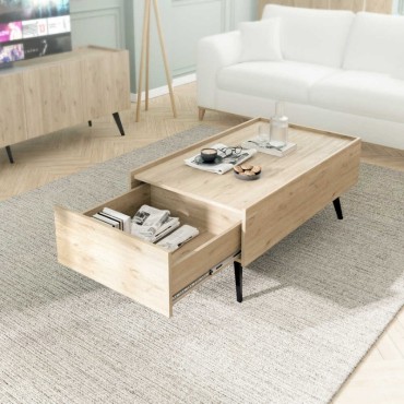 Τραπεζάκι σαλονιού Luna Megapap χρώμα florida oak 102x61x44cm 1 τεμ.