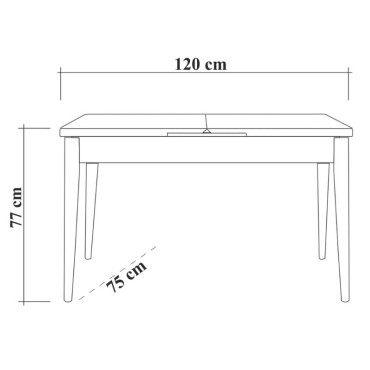 Τραπέζι Jemmy Megapap επεκτεινόμενο χρώμα atlantic pine 120/153x75x77cm 1 τεμ.