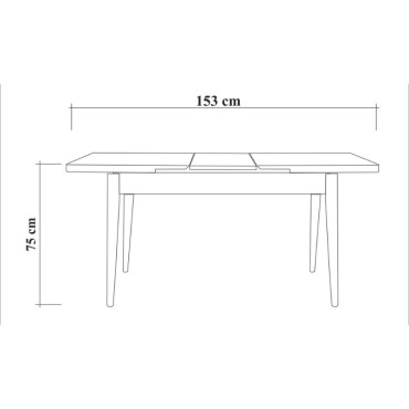 Τραπέζι Jemmy Megapap επεκτεινόμενο χρώμα atlantic pine 120/153x75x77cm 1 τεμ.