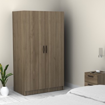 Ντουλάπα ρούχων Victoria Megapap δίφυλλη χρώμα καρυδί 100x60x181cm 1 τεμ.