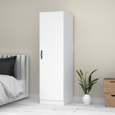 Ντουλάπα ρούχων Victoria Megapap μονόφυλλη χρώμα λευκό 50x60x181cm 1 τεμ.