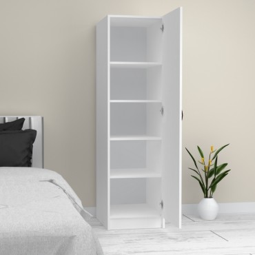 Ντουλάπα ρούχων Victoria Megapap μονόφυλλη χρώμα λευκό 50x60x181cm 1 τεμ.