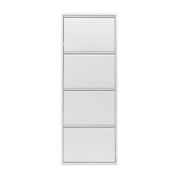 Παπουτσοθήκη Mauro Megapap μεταλλική χρώμα λευκό 50x15x137cm