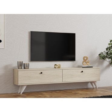 Έπιπλο τηλεόρασης Paris Megapap χρώμα travertine 160x25x35cm 1 τεμ.