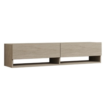 Έπιπλο τηλεόρασης επιτοίχιο Arges Megapap χρώμα travertine 140x29,6x30cm 1 τεμ.