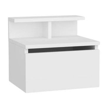 Κομοδίνο επιτοίχιο Arsen Megapap χρώμα λευκό 39,8x31,9x35cm 1 τεμ.