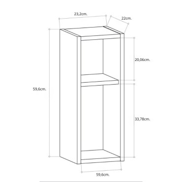 Κομοδίνο επιτοίχιο Sault Megapap χρώμα ανθρακί 23,2x22x59,6cm 1 τεμ.