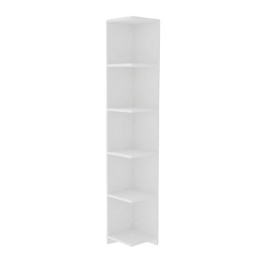 Βιβλιοθήκη γωνιακή Ravella Megapap χρώμα λευκό 25x25x160cm 1 τεμ.