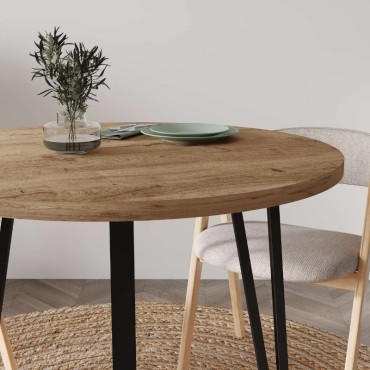 Τραπέζι Xana Megapap χρώμα sepet oak 90x77,5cm 1 τεμ.