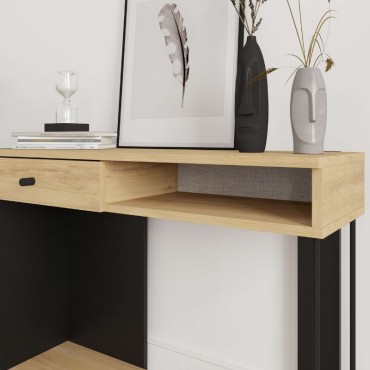 Κονσόλα Sirius Megapap χρώμα sapphire oak - silky black 100x35x79cm 1 τεμ.