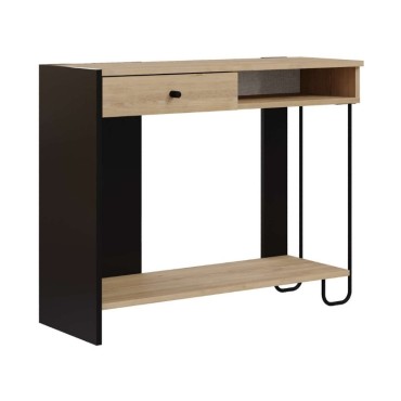 Κονσόλα Sirius Megapap χρώμα sapphire oak - silky black 100x35x79cm 1 τεμ.