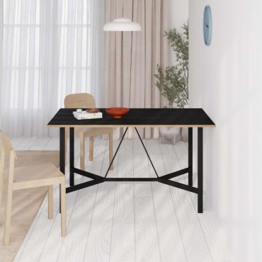 Τραπέζι Adoro Megapap χρώμα μαύρο 140x80x75cm 1 τεμ.