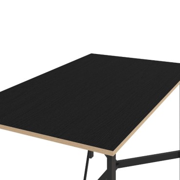 Τραπέζι Adoro Megapap χρώμα μαύρο 140x80x75cm 1 τεμ.