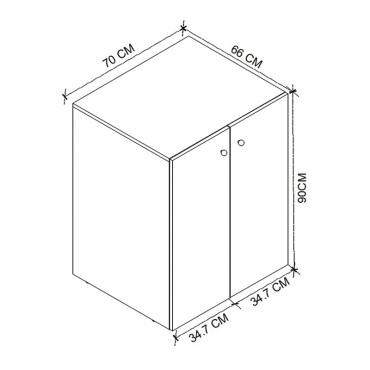 Έπιπλο πλυντηρίου Gray Megapap χρώμα ανθρακί 70x66x90cm 1 τεμ.