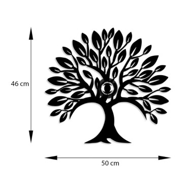 Απλίκα τοίχου Tree Megapap E27 μεταλλική χρώμα μαύρο 50x9x46εκ.