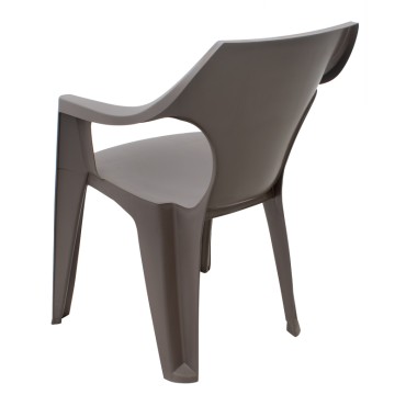 Πολυθρόνα πολυπροπυλενίου Dante χρώμα cappuccino 57x55x79cm 1 τεμ.