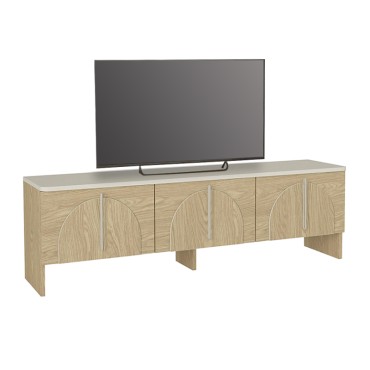 Έπιπλο τηλεόρασης Rebel Megapap χρώμα rota oak - sandstone 150x35x45cm 1 τεμ.