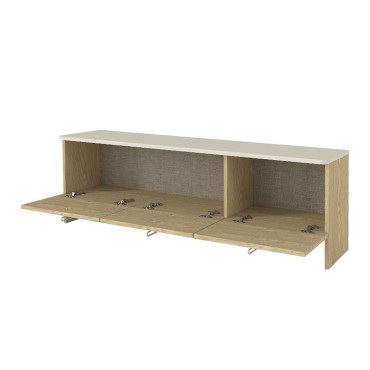 Έπιπλο τηλεόρασης Rebel Megapap χρώμα rota oak - sandstone 150x35x45cm 1 τεμ.