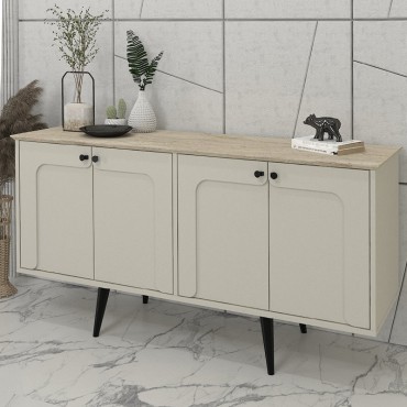 Μπουφές Sevilla Megapap χρώμα sandstone - travertine 150x44,6x72,2cm 1 τεμ.