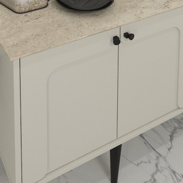 Μπουφές Sevilla Megapap χρώμα sandstone - travertine 150x44,6x72,2cm 1 τεμ.