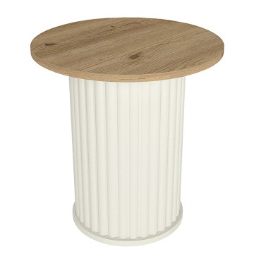 Τραπεζάκι βοηθητικό Bohema Megapap χρώμα ivory - sepet oak 50x53,2cm 1 τεμ.