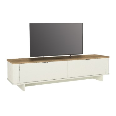 Έπιπλο τηλεόρασης Bohema Megapap χρώμα ivory - sepet oak 180x47x45,6cm 1 τεμ.