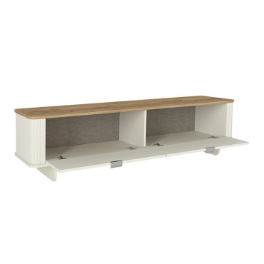 Έπιπλο τηλεόρασης Bohema Megapap χρώμα ivory - sepet oak 180x47x45,6cm 1 τεμ.