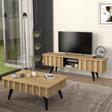Έπιπλο τηλεόρασης Gemma Megapap χρώμα sepet oak 150x35x46,7cm 1 τεμ.