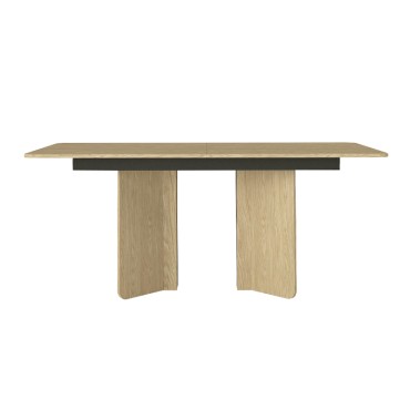 Τραπέζι Lava Megapap χρώμα rota oak - ανθρακί 180x90x76,8cm 1 τεμ.