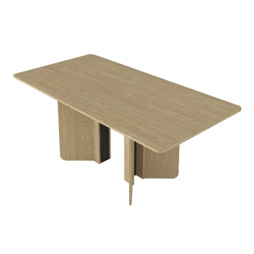 Τραπέζι Lava Megapap χρώμα rota oak - ανθρακί 180x90x76,8cm 1 τεμ.