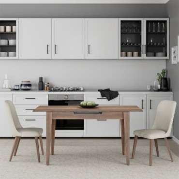 Τραπέζι Trendline Megapap επεκτεινόμενο χρώμα καρυδί 120/150x70x75cm 1 τεμ.