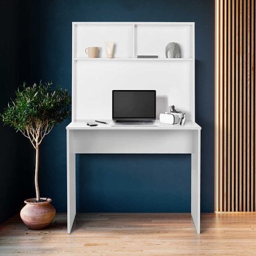 Γραφείο εργασίας Trendline Megapap χρώμα λευκό 90x52x148cm 1 τεμ.