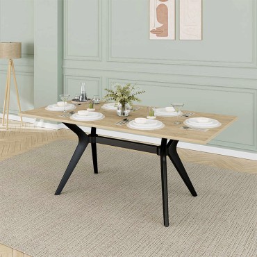 Τραπέζι Luna Megapap χρώμα florida oak 181x90x75cm 1 τεμ.