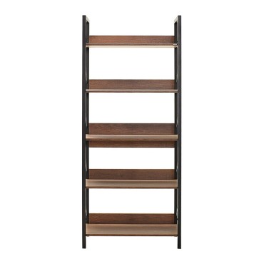 Βιβλιοθήκη Connect Megapap χρώμα καρυδί 73x35x172cm 1 τεμ.