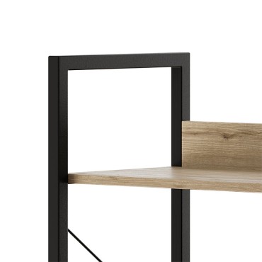 Βιβλιοθήκη Connect Megapap χρώμα florida oak 73x35x172cm 1 τεμ.