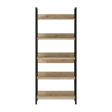 Βιβλιοθήκη Connect Megapap χρώμα florida oak 73x35x172cm 1 τεμ.