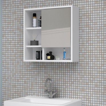 Καθρέπτης μπάνιου Demo Μegapap χρώμα λευκό 60x17,5x60cm 1 τεμ.