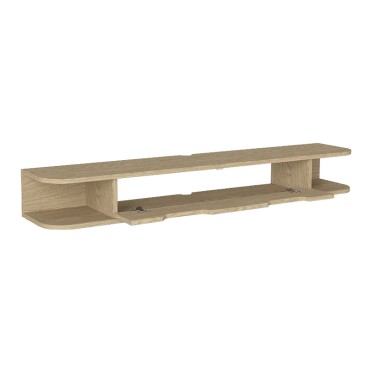 Έπιπλο τηλεόρασης επιτοίχιο Noland Megapap με LED χρώμα rota oak 150x35x19,2cm 1 τεμ.