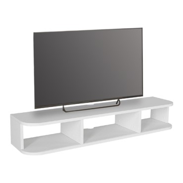 Έπιπλο τηλεόρασης επιτοίχιο Bask Megapap με LED χρώμα λευκό 120x29,6x19,2cm 1 τεμ.