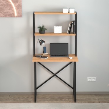 Γραφείο εργασίας Pope Megapap χρώμα pine oak 73x52x146cm 1 τεμ.