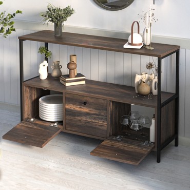 Μπουφές Mars Megapap χρώμα rustic καρυδί 122x36x80,1cm 1 τεμ.