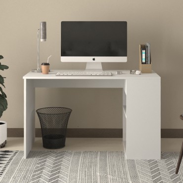 Γραφείο εργασίας Smyrna Megapap χρώμα λευκό 120x60x74,4cm 1 τεμ.
