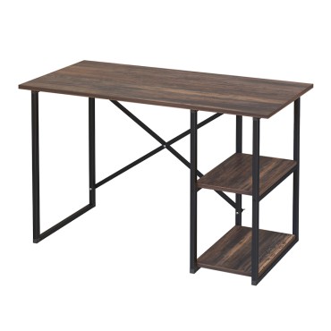 Γραφείο εργασίας Odeon Megapap χρώμα rustic καρυδί 120x59,8x73,8cm 1 τεμ.