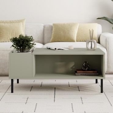 Τραπεζάκι σαλονιού Vena Megapap χρώμα ash green 100x60x42cm 1 τεμ.