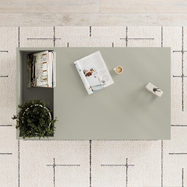 Τραπεζάκι σαλονιού Vena Megapap χρώμα ash green 100x60x42cm 1 τεμ.